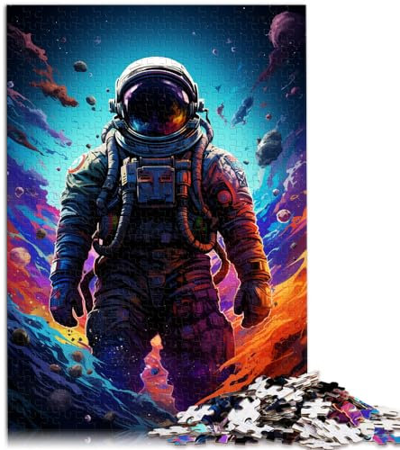 Puzzle | Puzzles für Astronauten. 1000-teiliges Holzpuzzle, Lernspiel mit komplett ineinander greifenden und zufällig geformten Teilen (50 x 75 cm).