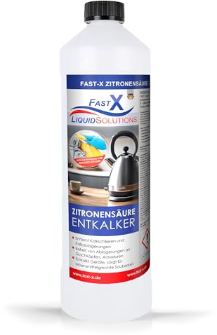 FAST X Zitronensäure Entkalker flüssig | Kalklöser für Haushalt, Bad & Küche, Made in Germany