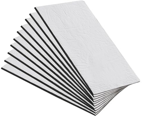 10 Pcs Car Sound Deadening Self Adhesive Mat, Auto Butyl Heat Insulation & Sound Dampening Pads, Audio Noise Insulation and Dampening Mats for Car Hood Ceiling Door, 9.76x7