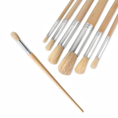 Lot de 6 petits pinceaux ronds en poils de différentes tailles ou lot (6 pièces, 16 mm)