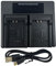 USB Dual Battery Charger for NB-11L NB-11LH, Compatible for ELPH 110 HS, 130 HS, 340 HS, 350 HS, A2300, SX400 is, A2400 is, A2500, A3500 is, A4000 is, IXS 240 HS, IXUS 285 HS