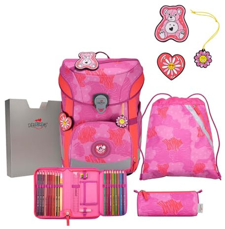 DerDieDas ErgoFlex Easy Schulranzenset 5-teilig Roses