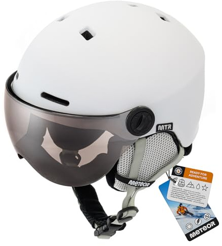 Meteor Ski Helmet with Earmuffs for Skiing & Snowboarding – Adjustable Snowboard Helmet for Men, Women, Kids, Boys & Girls – Professional Ski Safety Helmet for Winter Sports