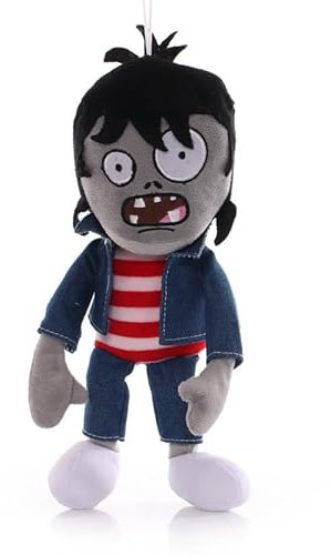 iFii Profession PVZ Zombie Plush 30cm, Cute Plants Vs Zombies Plushies Officer/Businessman/Farmer/Thief/Knight Zombie Cosplay Stuffed Animal Doll Gift for Fans (Zombie in denim)