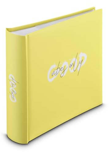 Hama Fotoalbum „Good Things“ (Einsteckalbum für 200 Fotos im Format 10x15 cm, Buchalbum mit Beschriftungsfeld für Daten, Anekdoten etc., Albumgröße 22,5 x 22 cm, weiße Seiten) gelb