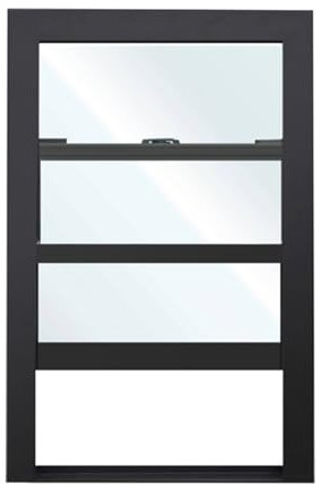 Capanno Verticale Scorrevole Finestre con Telaio Alluminio e Vetro Temperato 80x100cm