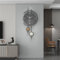 TWFJEL Modern Wanduhr Kreativ Minimalistisch Metallrahmen Dekorative Wanduhren Stumm ohne Tickgeräusche Batteriebetrieben Quarzuhr Art Decor für Wohnzimmer Schlafzimmer Büro Küche, Schwarz