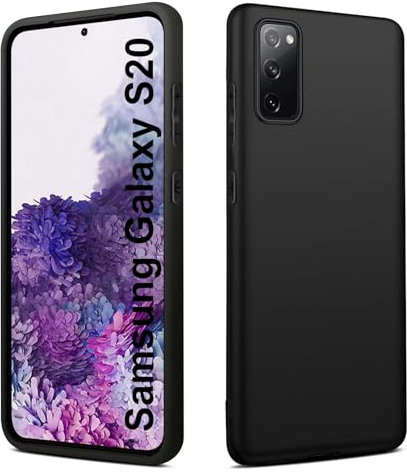 Elekpia Ultradünne Hülle für Samsung Galaxy S20 5G, Matt Schwarz weiche Silikon Handyhülle mit hautschmeichelnder Griffigkeit | Stoßfeste Anti-Fingerprint Schutzhülle Case