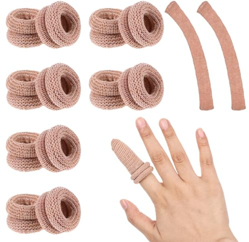 Fingerförband 15 stycken, fingerskydd fingerplåster andas fingerlingar förband fingerskydd fingertoppsförband fingertoppsskydd stretchigt fingerskydd för arbete kök trädgård, hudfärg