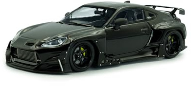 Solido Pandem Toyota GR86 2022 - Die-Cast Modellauto, Fensterkarton mit Kunststoffsockel, Sammlermodell Tuning Sportwagen, schwarz, 1:43