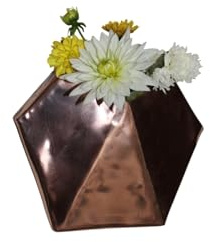 Copper Wall Vase Modern Wall Planter Italian Craft