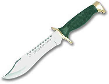 Parabellum Cuchillo deportivo Aitor Oso Blanco, hoja MoVa de 18 cm. mango poliamida/laton, funda poliamida.
