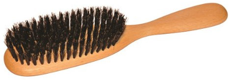 LUQX Haarbürste Spezial, Wildschweinborste - extra leichte Auskämmbürste (rotbraun)