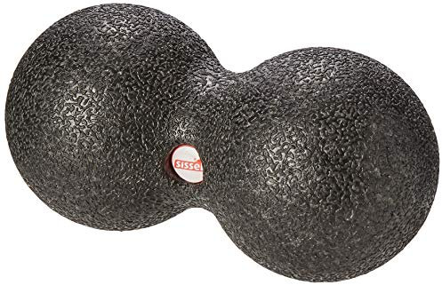 Sissel Myofascia Double Ball 8 cm schwarz | Faszienball zur gezielten Massage | Massageball für Füße & Rücken | Triggerball für tiefes Gewebe | Therapieball zur Regeneration | Massagekugel