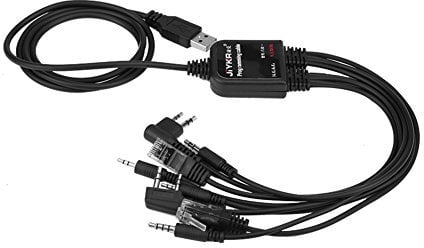 Zerone 8 In 1 USB Programmierkabel Multifunktionale Kompatibel für Walkie Talkie Kenwood/QuanSheng/HYT//YAESU/ICOM Radio