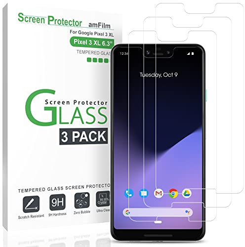 amFilm Schutzfolie für Pixel 3 XL (3 Stück), Schutz Hüllenfreundliche Displayschutzfolie für Google Pixel 3 XL