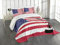 ABAKUHAUS New York Tagesdecke Set, Freiheitsstatue USA, Set mit Kissenbezug Romantischer Stil, für Einzelbetten 170 x 220 cm, Dunkle Koralle Weiß