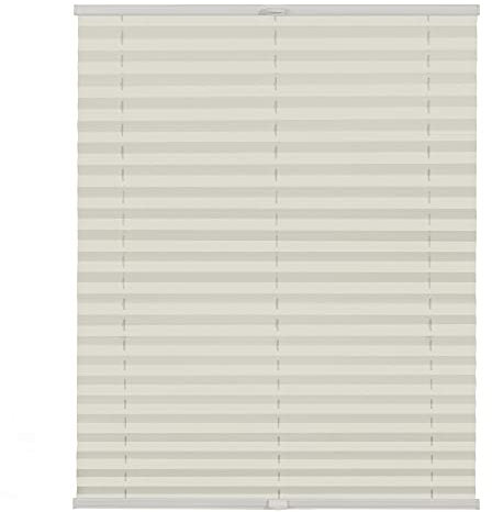 Lichtblick Plissee Klemmfix nach Maß, ohne Bohren, verspannt, Verdunkelung, Blickdicht, Made in Germany, Verdunklungsplissee, weiß 40 cm x 130 cm (B x L)