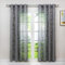 Heichkell Voile Gardinenschal mit Ösen Transparent Vorhang mit Ausbrenner Design Wohnzimmer Gardine 1PC Store BxH 140x245cm Grau