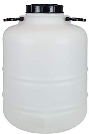Bidón Garrafa Plástico Alimentario 30 litros y asas redondo. Boca ancha. Apto para agua consumo humano y todo tipo de líquidos o sólidos.