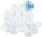 NUK Perfect Start First Choice+ Baby Bottles Set, 0-18 Months, 4 Temperature Control Bottles, Dummy, Bottle Brush & More, BPA-Free, 10 Count, White