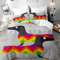 Morbuy Hündchen Druck Bettbezug Bettwäsche Set - 3D Erwachsene Kinder Bettwäsche-Set, Mikrofaser Weiche Bettbezug mit Reißverschluss und Kissenbezüge (135x200cm,Regenbogen Dackel)