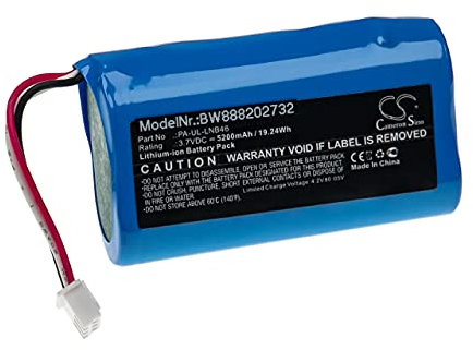 vhbw Universal Akku kompatibel mit diversen Geräten (5200mAh, 3,7V, Li-Ion) 2X Zellen