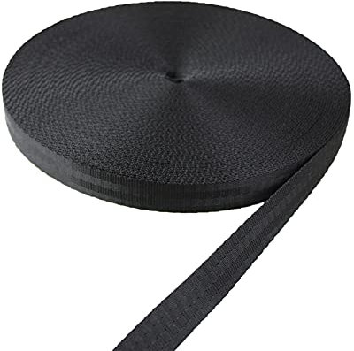 tukan-tex Gurtband TN20-03 schwarz 20mm breit - 25 Meter Länge / 2 cm Breite