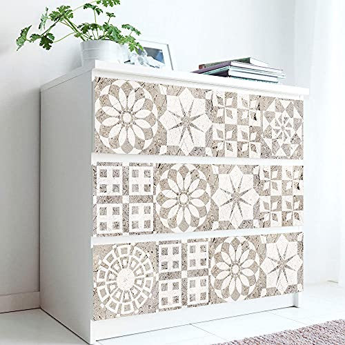 Vinilos Pared Cocina Mármol Blanco Beige Vinilo Adhesivo Cenefas Adhesivas Baño Cocina Azulejos Decorativos Adhesivos Ba?o DIY Mueble10P, 20cm x 20cm