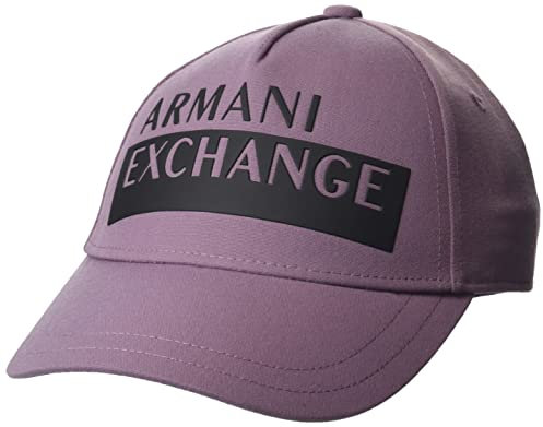 Armani Exchange Men's Maxi Front Patch Logo Baseball Cap, Grape Shake, Uni