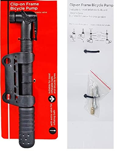 AL-FAHMI MINI PORTABLE BICYCLE CYCLE TYRE PUMP TIRES HAND INFLATOR AIR ROAD BIKE PUMP FOOTBALL RUGBY BALL INFLATING NEEDLE PUMP VOLLEYBALL NETBALL VALVE ADAPTOR