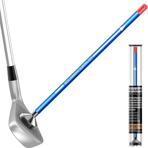 SisterAling Golf Alignment Rods, Golf-Trainingshilfe mit Industrie-Magnet für starken Halt an Golfschlägern, Schlagflächen-Ausrichtungsstab Zubehör für Golf-Schwungtraining (Blau)