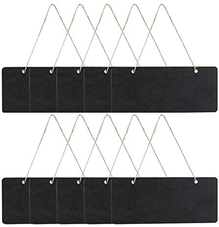 10 Pièce Mini Tableau Noir, Mini Tableau Noir Double Face, Tableaux Noirs à Suspendre, Mini Ardoise Rectangulaire, Convient pour la Fête D'anniversaire de Mariage de Restaurant de Bureau à Domicile
