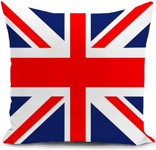 Kissenbezug London England Souvenir Kissen deko Geschenke für sofakissen Union Jack kissenbezüge dekokissen couchkissen kissenhülle Party Sofa Schlafzimmer Wohnzimmer Zimmer zierkissen 45 x 45 cm