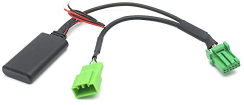 Car Radio Bluetooth 5.0 Audio 6 Pin Green Plug Aux In Jack Microphone Adapter Cable Replacement Compatible With Land Rover Discovery 3 Freelander 2