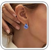 Inilbran Boho Saphir Blaue Ohrringe Blauer Kristall Saphir Ohrringe Vintage Saphir Edelstein Ohrstecker Ohrringe Hochzeit Tränen Saphir Ohrstecker Schmuck Für Frauen Und Mädchen