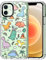 MOSNOVO für iPhone 12 Mini Hülle – Durchsichtige, schlanke, stoßfeste TPU+PC-Handyhülle, [6,6 Fuß Fallschutz/Anti-Abziehen] - Dinosaurierland
