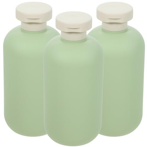 3 Stück 300Ml Nachfüllbare Shampoo-Flaschen, Runde Flip-Top-Flaschen Für Duschgel, Lotion, Reiseflaschen, Leere Quetschflaschen Aus Pe, Grün