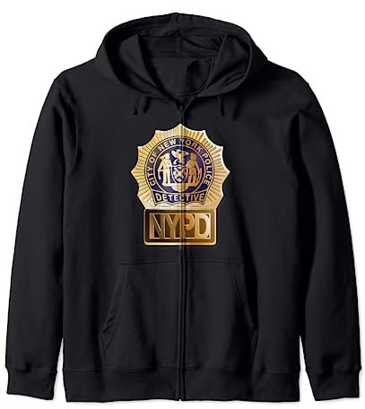 Placa de policía de Nueva York Sudadera con Capucha