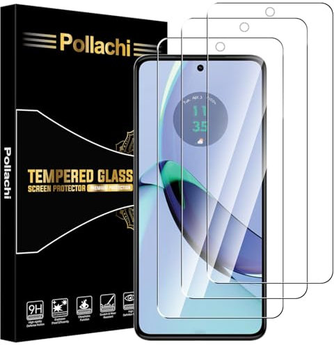 Pollachi for Motorola Moto G84 Screen Protector [3 Pack] Tempered Glass Film,9H Hardness,Shatterproof,Anti Fingerprints,No Bubbles Protective Film Designed for Moto G84
