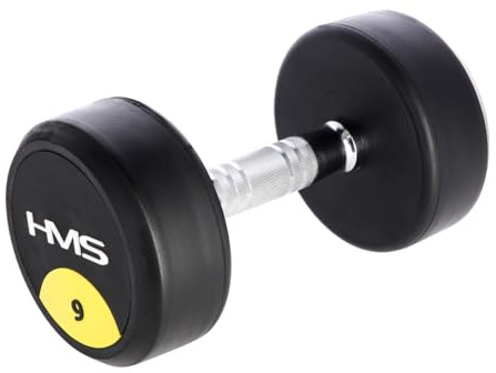 HMS HG Pro Rundhantel Mit Gummiummantelung, Größe:9kg