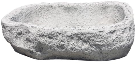 AnaParra Jardinera para Exterior, Pila Modelo Bebedero 45x25x10cm. Hormigón Piedra. Color: Gris. Peso: 9Kg. Capacidad: 5l.