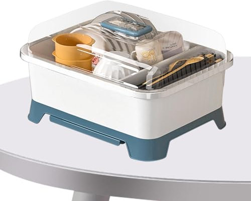 Rejilla para secar botellas con tapa, Rejilla para secar platos | Escurridor de platos y tazas,Escurreplatos para platos, soporte organizador de platos, escurridor de platos, escurridor de cubiertos p