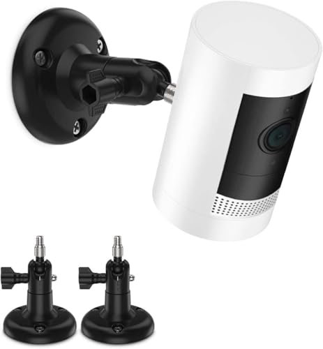 HOLACA 360 Degree Adjustable Mount for Rin g Stick Up Battery/Plug-in/Elite HD Security Camera, Stable Outdoor Bracket Mounting Kit for Stick Up Wired Security Camera Accessroies, Black