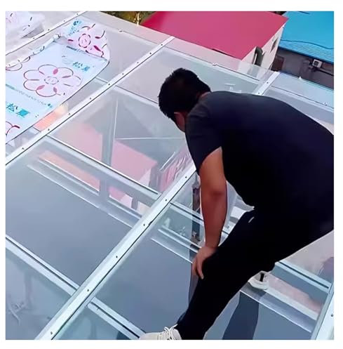 AFGZQ Planchas Policarbonato, Paneles Plástico Transparente Invernaderos, Protección UV Impermeable, for Invernaderos, Cobertizos, Fácil Cortar Y Doblar(4 x 3.3ft)