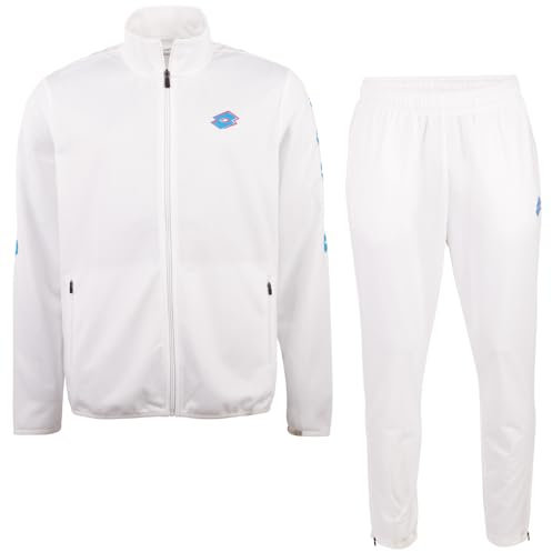Lotto Men 1724023, Regular Fit Training Suit, Bright White, 2XL