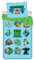 Minecraft Offizielles Bettwäsche-Set für Einzelbett, 140 x 200 cm, Episches Design Let's Play, Grün, wendbar, 2-seitig, Bettbezug, offizielles Merchandise-Produkt, inklusive passendem Kissenbezug