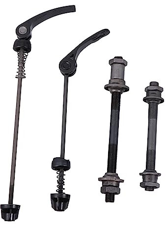 Milisten Bike Wheel Skewers Quick Release Axle Kit Front and Rear Bike Hub Quality Metal Construction