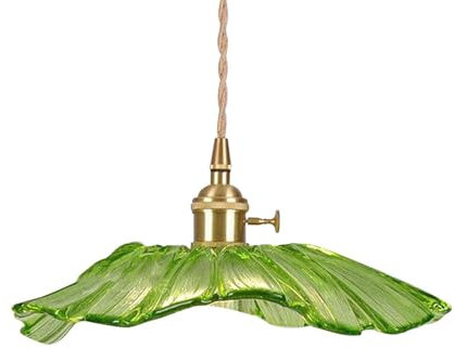 perfk Lampe Suspendue Moderne en Verre à Fleurs, luminaires Suspendus, esthétique, lumière Robuste, Vert