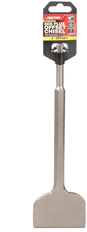Dekton SDS Plus Chisel 3 | Steel-Alloy Construction | Hardened & Tempered for Long-Lasting Durability | SDS Plus Fitting for Secure & Efficient Performance | Ideal for Concrete & Masonry Work